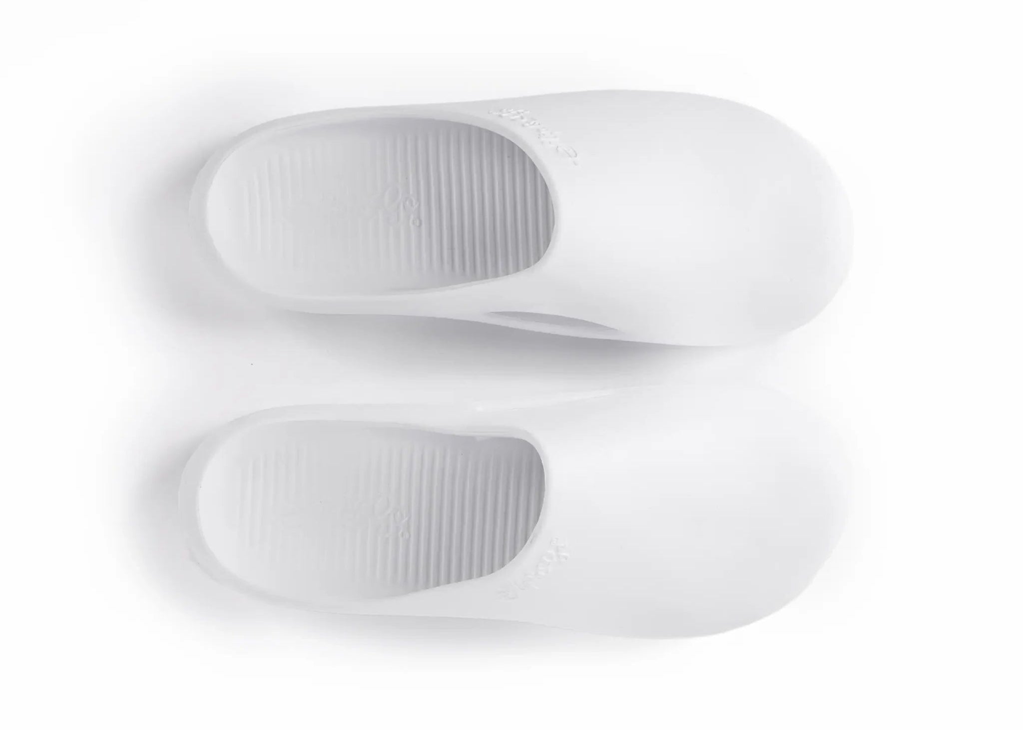 White shoe insoles on a white background