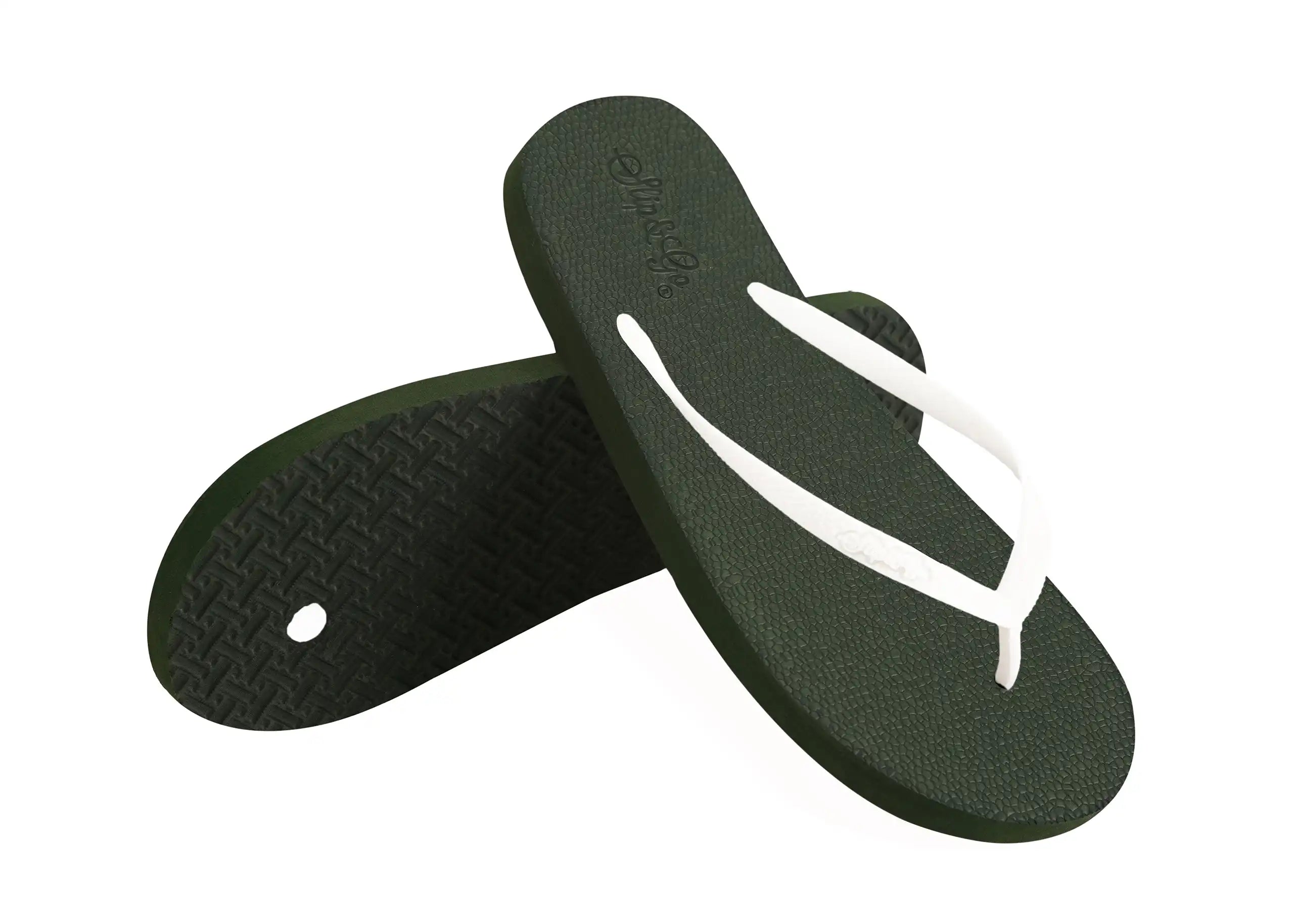 Natural Olive Green Premium Kids Comfort Slipper