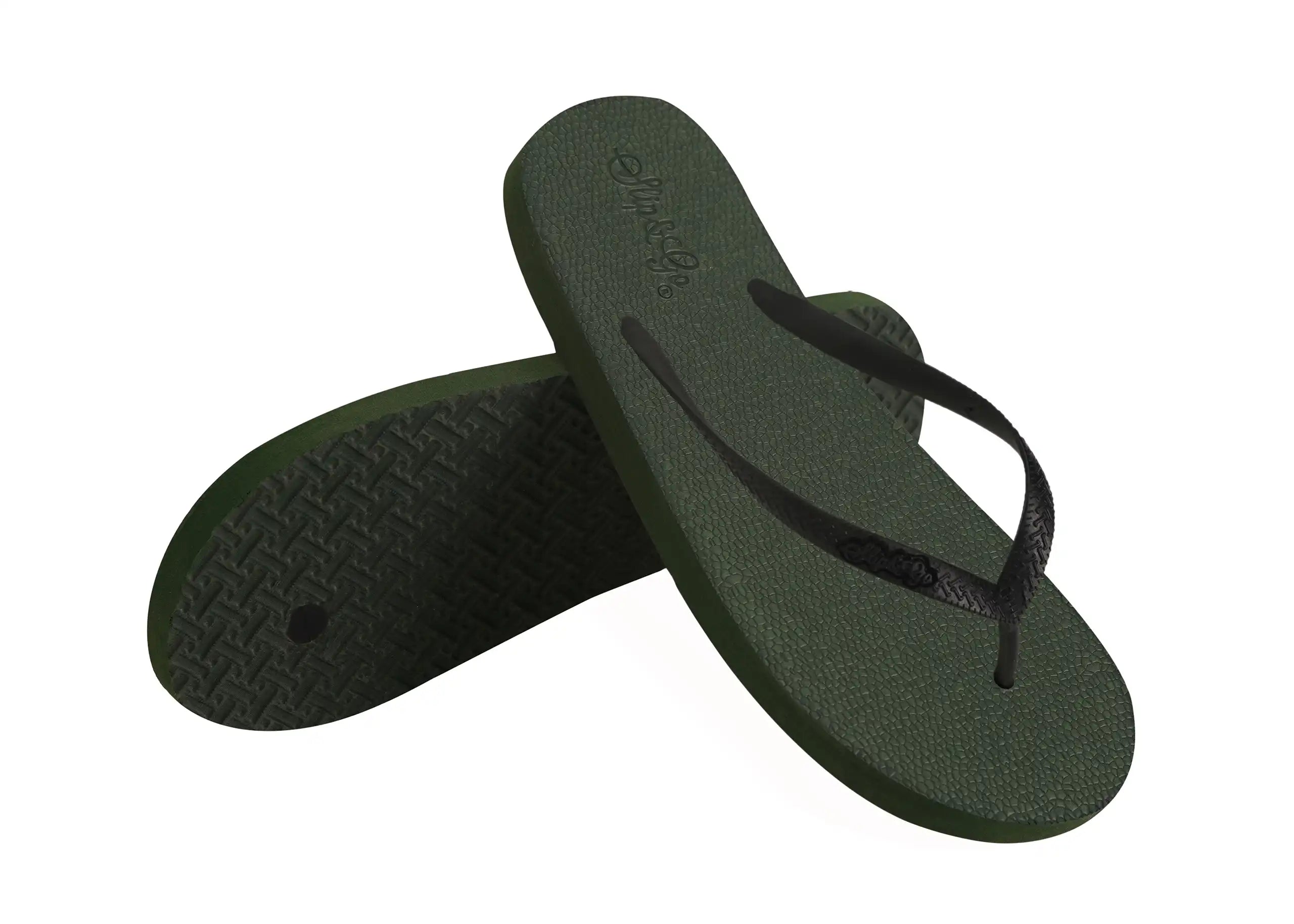 Natural Olive Green Premium Kids Comfort Slipper